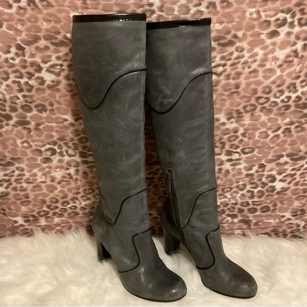 Nine West Charisma Knee High Distressed Chic-western Boot
